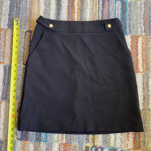 H&M metal button black skirt